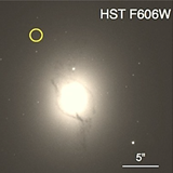 The image shows the host galaxy (NGC 4993) of SSS17a, the first electromagnetic counterpart to a gravitational wave source, in different scales (Pan et al. 2017).