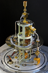 The AMiBA receiver with the vacuum chamber removed (Chen et al., 2009, ApJ, 694, 1664).