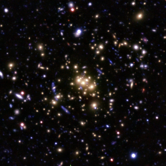Lensing galaxy cluster CL0024+1654 (z=0.395)