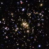 Subaru BRZ pseudo color image of the central 3'x3' region of the galaxy cluster CL0024+1654 (taken and modified from Umetsu et al. 2010, arXiv:0908.0069).