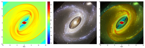 HYDRODYNAMICAL SIMULATIONS OF THE BARRED SPIRAL GALAXY NGC 1097