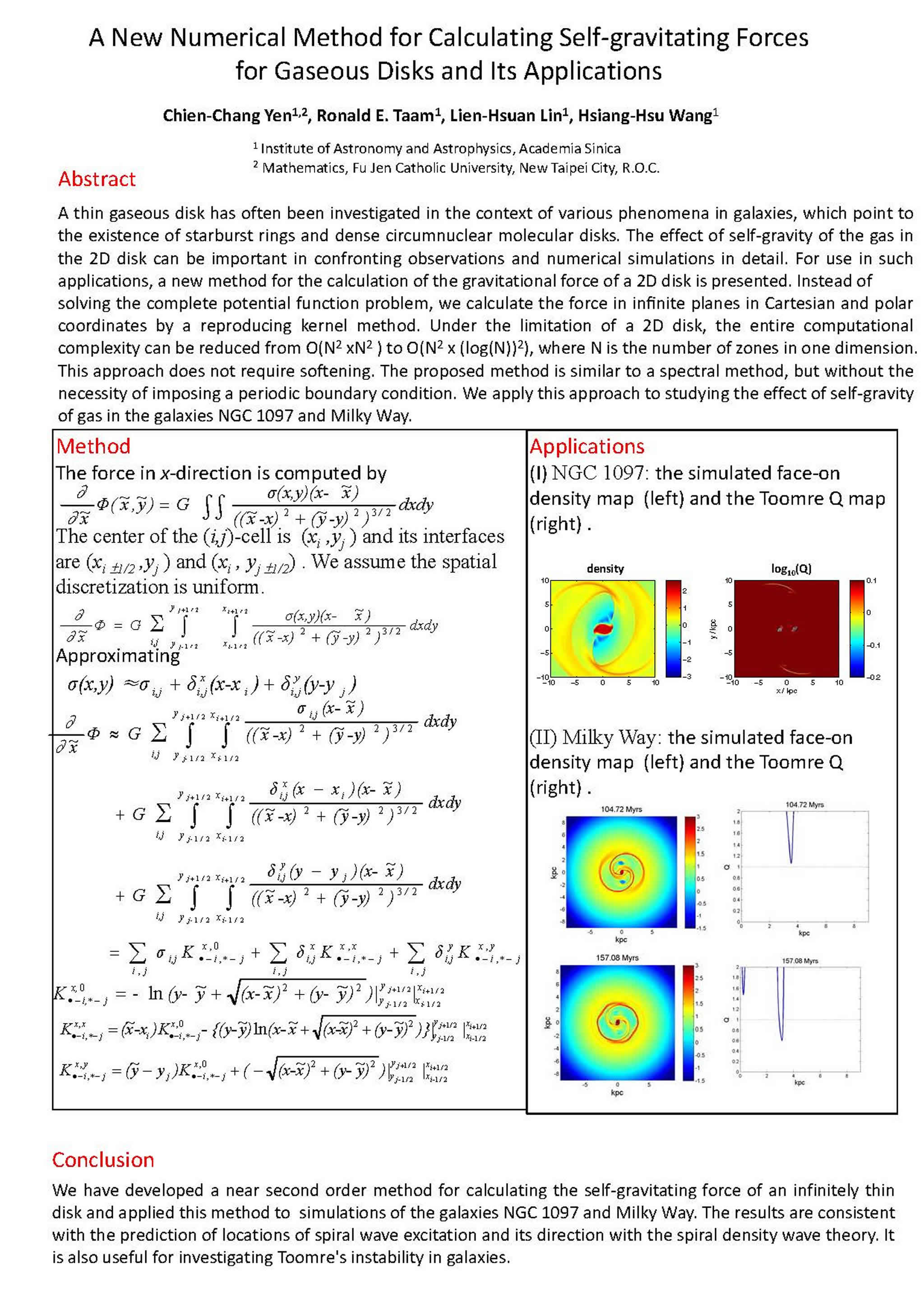 A New Numerical Method for Calculating Self-gravitating Forces for Gaseous Disks and Its Applications