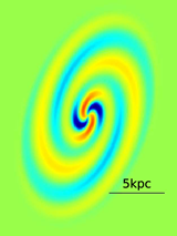 Stellar density wave of the spiral galaxy M81.