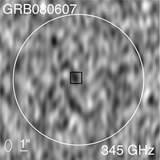 GRB 080607 is a gamma-ray burst from the distant universe of 12 billion light year away (z = 3.036).  It is also a dark burst, whose optical light is strongly absorbed by dust.  We detected the host galaxy of GRB 080607 with ALMA in the submillimeter wave, and studied its far-infrared emission.  The result shows that the host galaxy is a normal star forming galaxy, and suggests that dark GRBs do not arise from a special population of galaxies. This work is published on the Astrophysical Journal Letter in 2012.