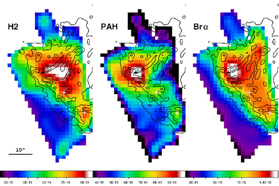 Molecular hydrogen, PAH, and Bralpha line maps of SNR N49 in the Large Magellanic Cloud