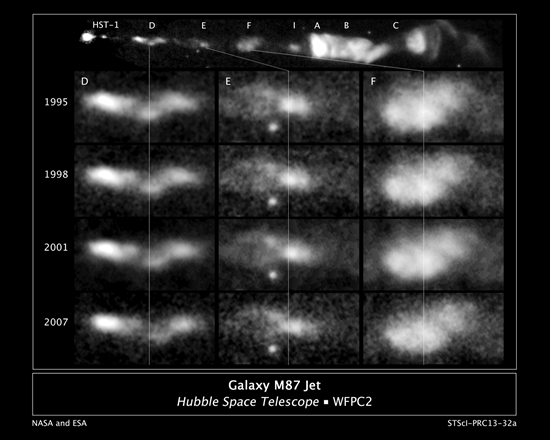 Hubble Takes Movies of Space Slinky in M87