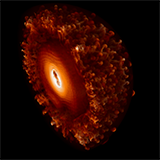 The nebula phase of the magnetar-powered super-luminous supernova from our 3D simulation. At the moment, the supernova ejecta has expanded to a size similar to the solar system. Large scale mixing appears at the outer and inner region of ejecta. The resulting light curves and spectra are sensitive to the mixing that depends on stellar structure and the physical properties of magnetar.