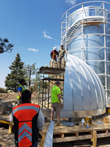 Assembly of TAOS II dome at telescope Site &#35;2 at San Pedro M&#225;rtir Observatory.